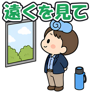 遠くを見て
