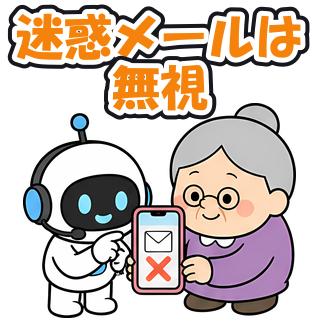 迷惑メールは無視