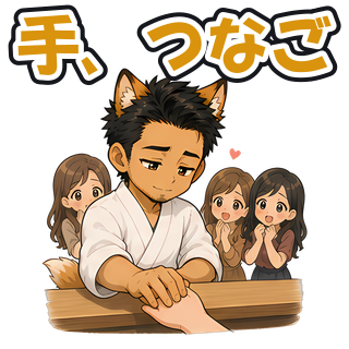 手、つなご